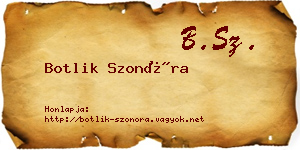 Botlik Szonóra névjegykártya